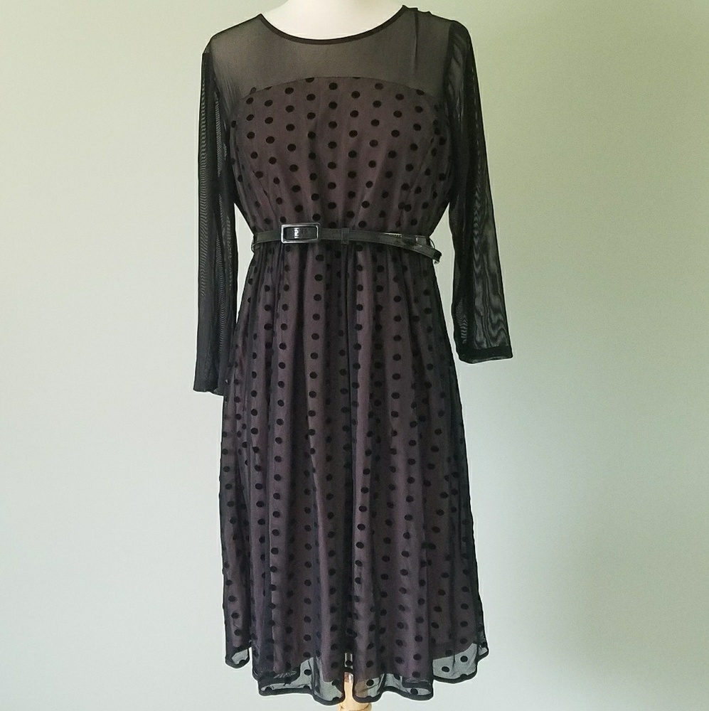 Motherhood maternity black&pink dress Large nwt